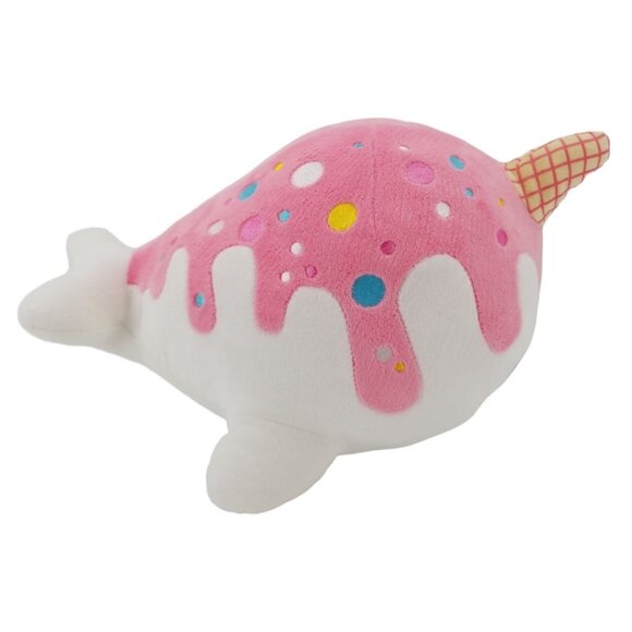 Aurora Tasty Peach Vanilla-Berry Nomwhal Plush Ice Cream Narwhal - Picture 4 of 14